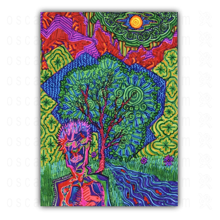 "Dream Stream Fishing" Art Print
