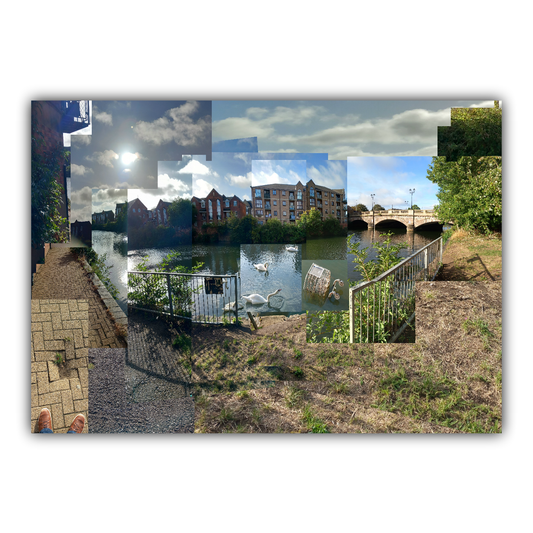 "Iconic Shopping Trolley in a Canal" Art Print