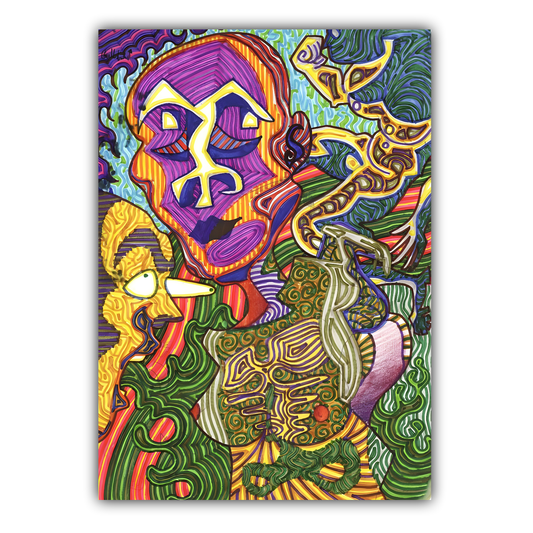 "Nude Figures in a Cartoon Dream" Art Print