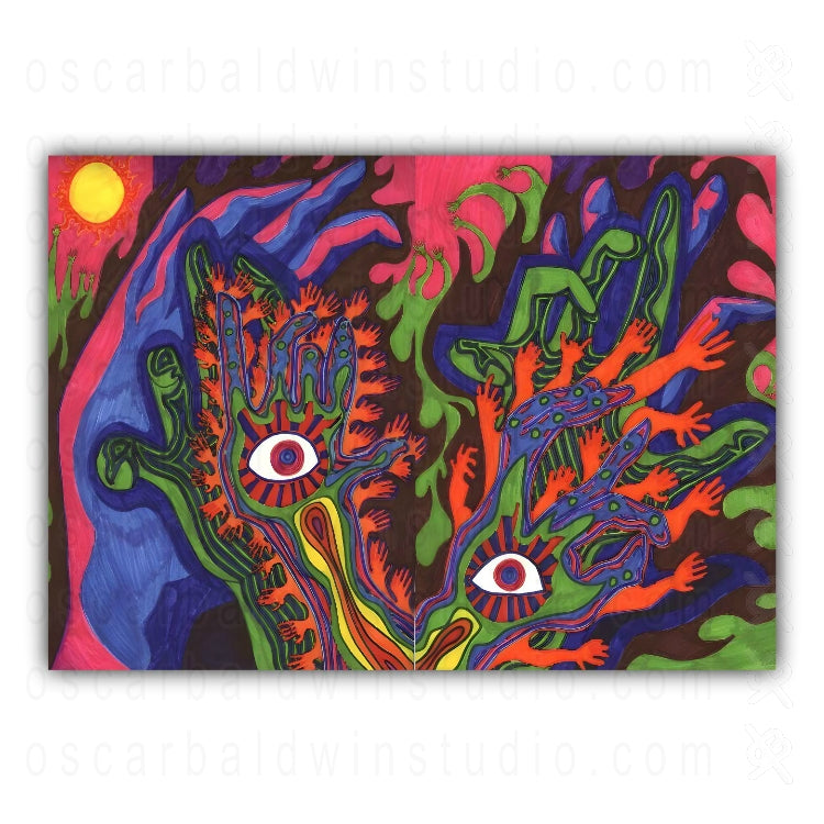 "Psychic Hands" Art Print