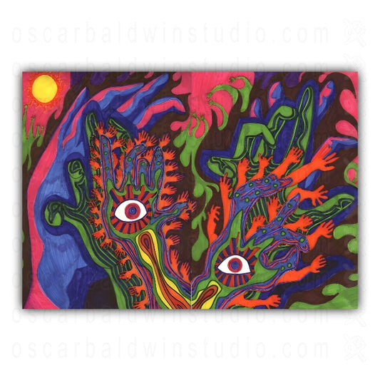 "Psychic Hands" Art Print