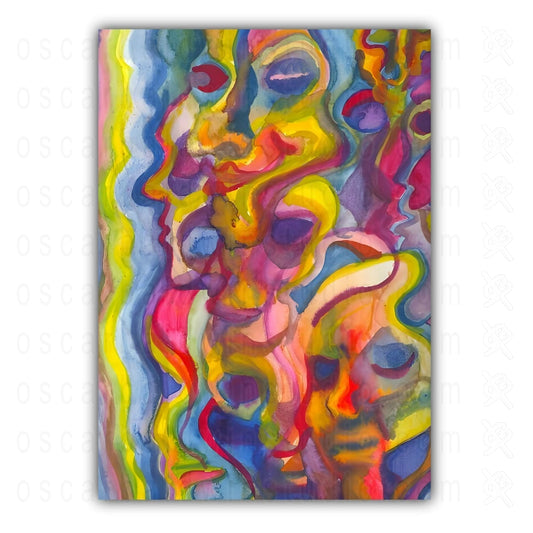 "Smoke Faces" Art Print